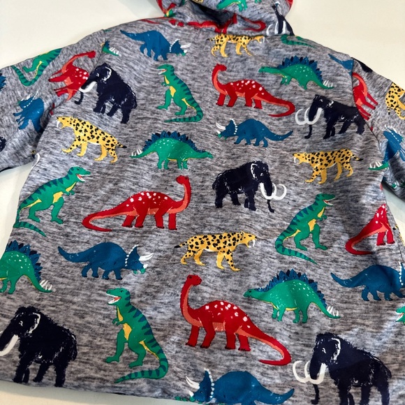 Baby Dinosaur & Prehistoric Animals Print Fleece Lined Hooded Jacket size 18M - Picture 10 of 10